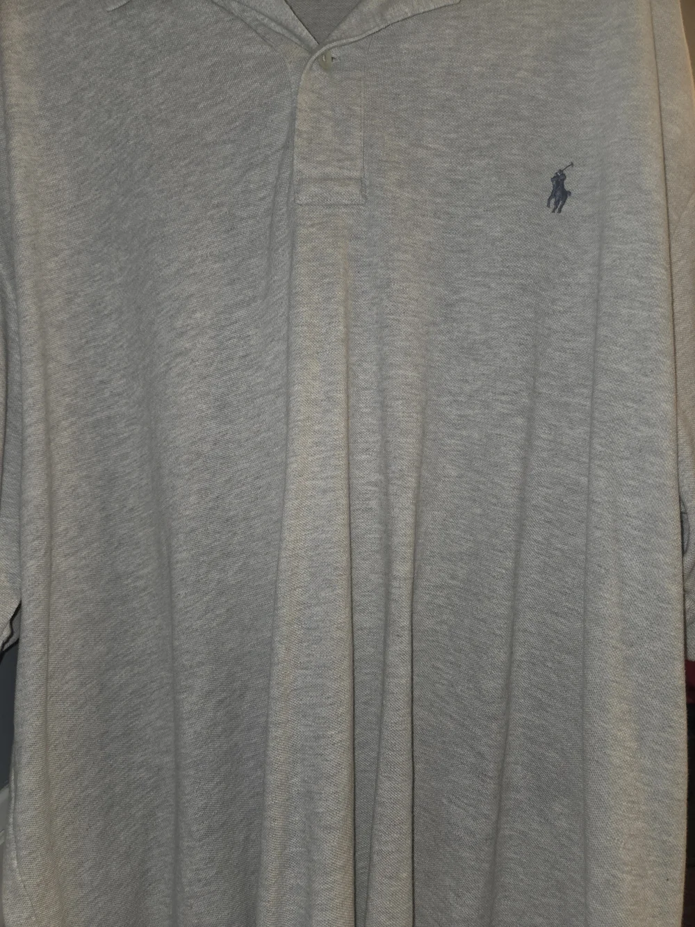 Ralph Lauren Men's Heather Gray Polo with Navy Pony